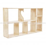 Giá sách treo tường gỗ tự nhiên 1m